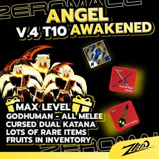 Roblox Blox Fruits Account Race Awakening Angel V4 T10